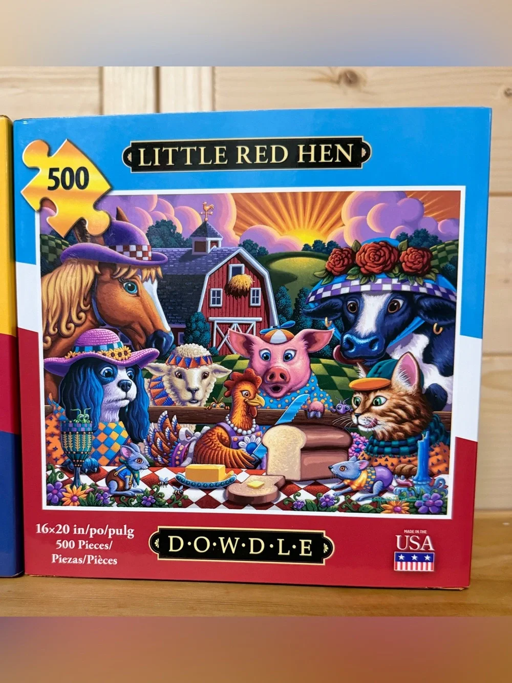 Dowdle 500-Piece Jigsaw Puzzle Pair - Old Macdonald and Little Red Hen